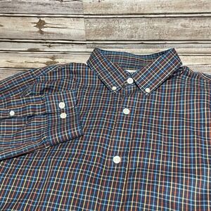 Duluth Trading Co Mens Plaid Button Down Long Sleeve Shirt Slim‎ Fit Large